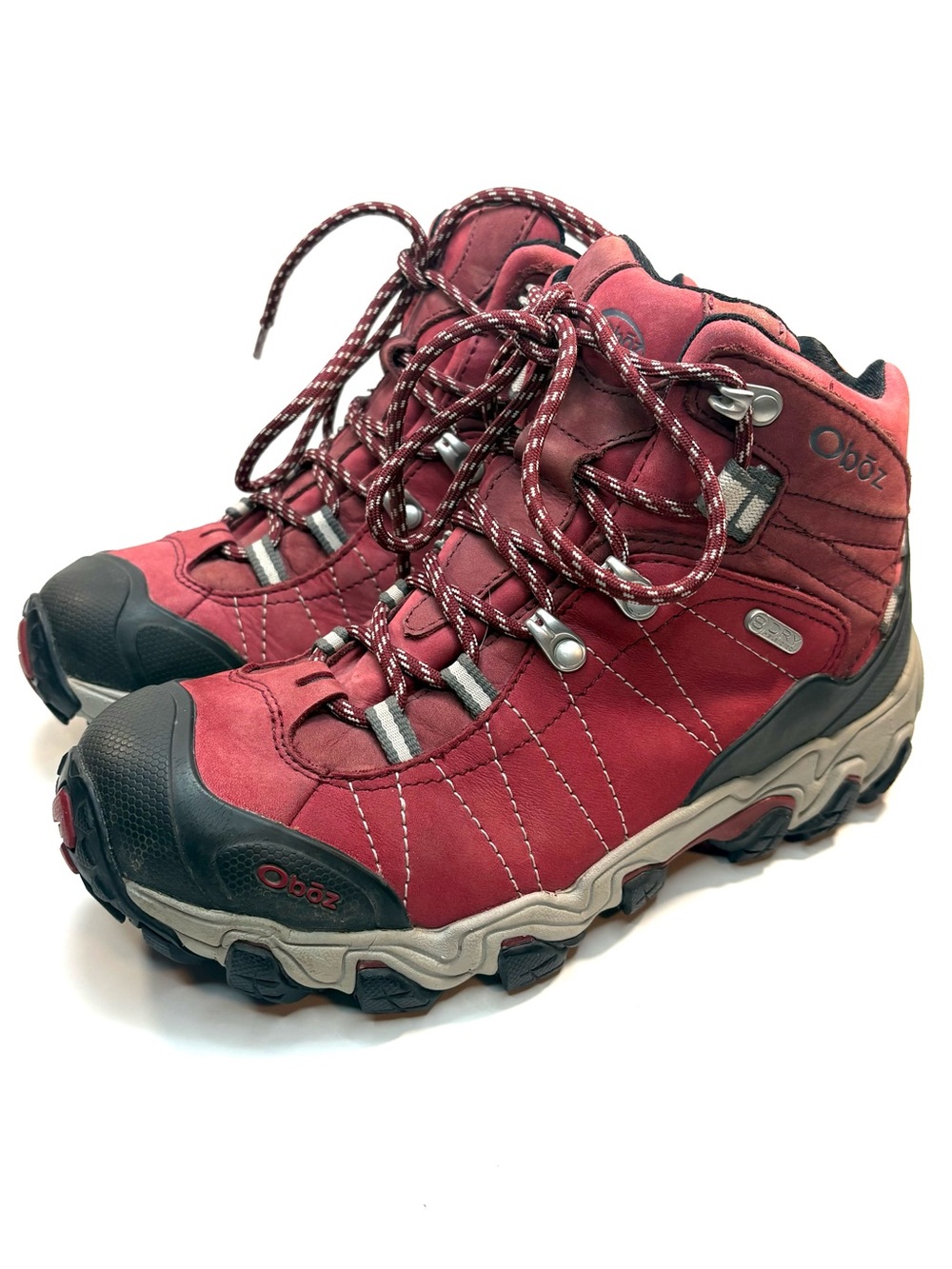 Oboz Women’s Bridger Mid Red Hiking Boots | 7